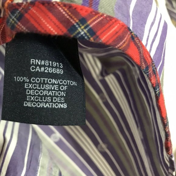 Robert Graham Button Up- Large- Striped/Plaid - Picture 6 of 9